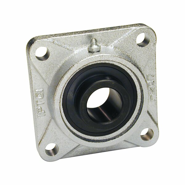 Iptci 4-Bolt Flange Ball Bearing Unit, 50 mm Bore, Nickel Plated Hsg, Black Oxide Insert, Set Screw Lock BUCNPF210-50MM